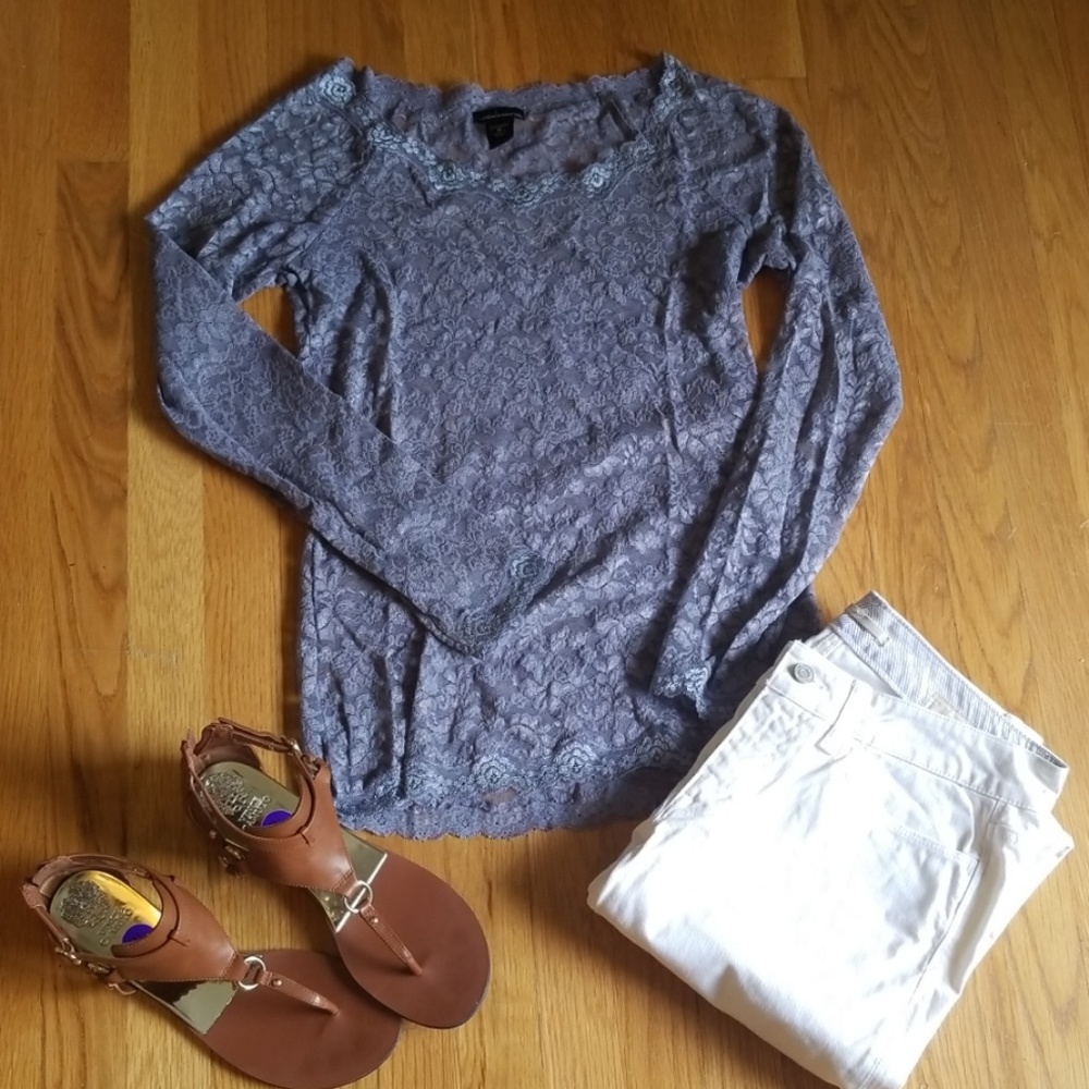 Sheer purple top from Victoria's secret